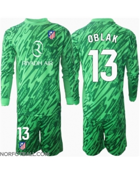 Billige Fotballdrakt Atletico Madrid Jan Oblak #13 Keeper Replika Bortedraktsett Barn 2024-25 Langermet (med bukser)